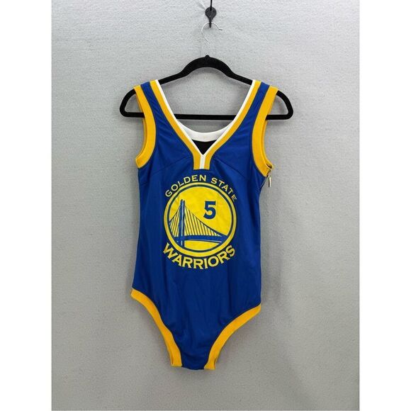 Ventidue Womens Blue Yellow Golden State Warriors Sleeveless Bodysuit Medium - Picture 6 of 6